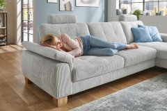 PP-LA19101 von Polipol - Ecksofa Ausführung rechts silver