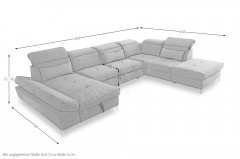 Cosima von ED-Lifestyle - Sofalandschaft rechts anthrazit