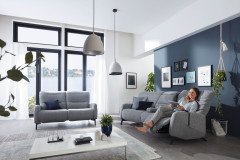 Recreo von Himolla - Trapezsofa silber