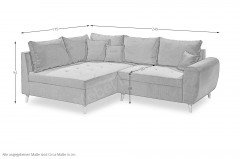 Calanda von ED-Lifestyle - Ecksofa links winter moss