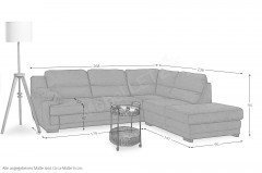 Melfi von Grant Factory - Polstergarnitur rechts dunkelgrau