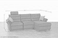 Foreno von Grant Factory - Polstersofa Ausführung rechts anthrazit