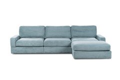 Napoli-LE22 von Sit & More - Polsterecke Variante rechts blau-grau