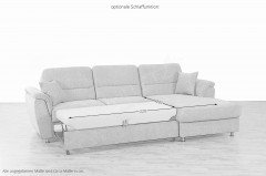 Deva von Matex - Ecksofa rechts grau