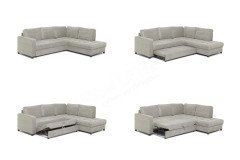 Split-LE23 von Matex - Eckcouch rechts grau