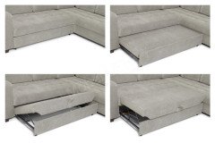 Split-LE23 von Matex - Eckcouch rechts grau