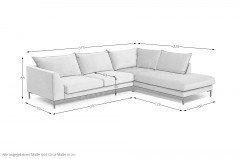 Tailos S von Vilmers - Eckgarnitur mit Hocker dirty sand