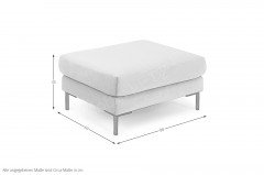 Tailos S von Vilmers - Eckgarnitur mit Hocker dirty sand