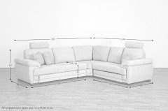 Evan von Matex - Ecksofa Ausführung rechts silber