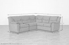 Marvin von Matex - Polstergarnitur rechts grau
