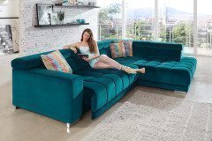 MP-IN16008 von Megapol - Ecksofa Variante rechts petrol