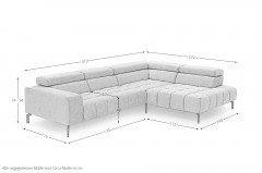 MP-IN23009 von Megapol - Ecksofa Variante rechts silver