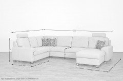 Plaza von Matex - Wohnlandschaft links anthrazit