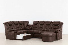 Rom-LE18 von Matex - Wohnlandschaft links dunkelbraun