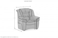 Rom-LE18 von Matex - Wohnlandschaft links dunkelbraun