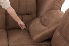 Orion-LE19 von Matex - Ecksofa hellbraun