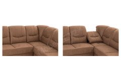 Orion-LE19 von Matex - Ecksofa hellbraun