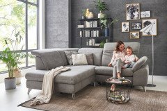 Serenity 2068 von Polsteria - Polsterecke Ausführung links savannah