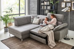 Serenity 2068 von Polsteria - Polsterecke Ausführung links savannah