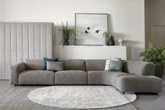 Ascoli-LE23 von Easy Sofa - Eckcouch rechts grau