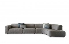 Ascoli-LE23 von Easy Sofa - Eckcouch rechts grau