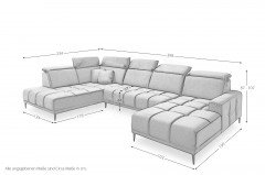 Livorno von AZ Iwaniccy - Wohnlandschaft links blau