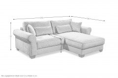 Angelina von ED-Lifestyle - Eckgarnitur rechts dove