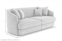 Modena-LE23 von Schröno - Polstersofa orange gemustert