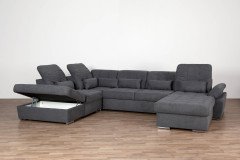 Delta-LE23 von Matex - XXL-Sofa links grau
