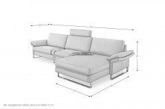 CL 960 von Erpo Polstermöbel - Ecksofa rechts stone
