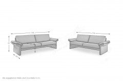 CL 910 von Erpo Polstermöbel - Leder-Duo mocca