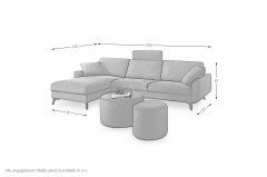 CL 830 von Erpo Polstermöbel - Ecksofa links kaktus