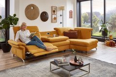 Sardena von Polsteria - Ecksofa Ausführung rechts yellow