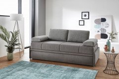 Twin von Bali - Einzelliege hellgrau mit Bettkasten