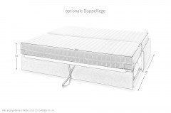 Twin von Bali - Einzelliege hellgrau mit Bettkasten
