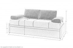 Twin von Bali - Einzelliege hellgrau mit Bettkasten