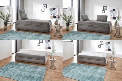 Twin von Bali - Einzelliege hellgrau mit Bettkasten