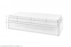 Twin von Bali - Einzelliege hellgrau mit Bettkasten