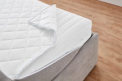 Twin von Bali - Einzelliege hellgrau mit Bettkasten