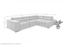 Reading von Exxpo - Polstersofa Variante rechts light-grey