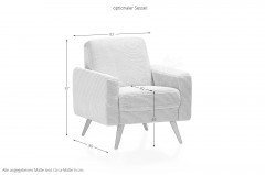 Samso von Exxpo - Einzelsofa beige