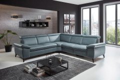 Tonga 2032 von Polsteria - Polsterecke Ausführung rechts grey-blue