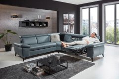 Tonga 2032 von Polsteria - Polsterecke Ausführung rechts grey-blue