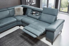 Tonga 2032 von Polsteria - Polsterecke Ausführung rechts grey-blue