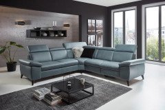 Tonga 2032 von Polsteria - Polsterecke Ausführung rechts grey-blue
