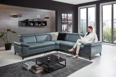 Tonga 2032 von Polsteria - Polsterecke Ausführung rechts grey-blue