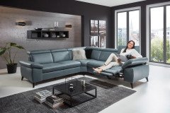 Tonga 2032 von Polsteria - Polsterecke Ausführung rechts grey-blue