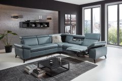 Tonga 2032 von Polsteria - Polsterecke Ausführung rechts grey-blue