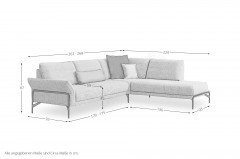 1370 von Himolla - Ecksofa Ausführung rechts simple