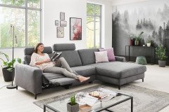 Maestra von Hukla - Polsterecke rechts grau